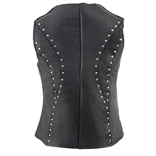 Image of Milwaukee Leather Premium Motorcycle Biker Rider Leather Vest for Women |LKL|ML|MLL|SH