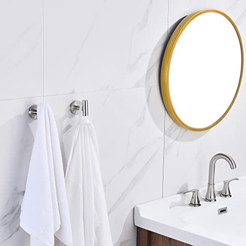 Bathroom Hardware Set, Premium Stainless Steel 3-Piece Include 5 Inch Toilet Paper Holders And 2 Towel Robe Holder Hook For Bathroom, Kitchen, Washroom Wall Mount Brushed Nickel #TOP2