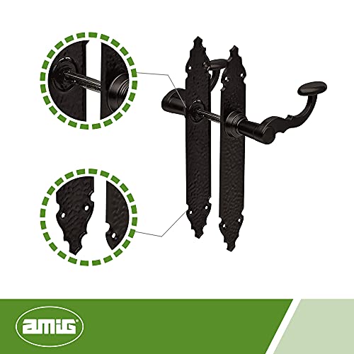 Amig - 6100 Rustic Handle Set Model 100P, Black, 280 x 44 mm - Image 4