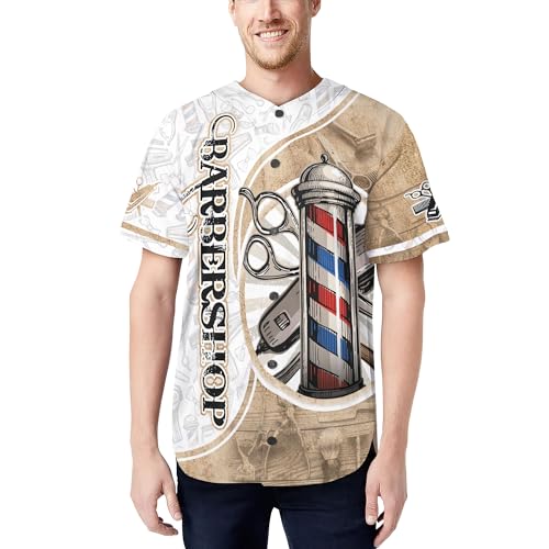 Barber Jackets & Smocks for Men - Custom Jersey, Vest & Shirts miniatura 2