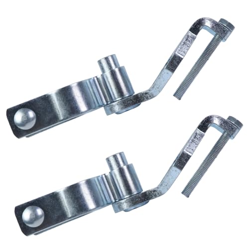 2-Pack T-Post Gate Hinge Kit for Chain Link Fence Galvanized Steel 1-5/8 Female Hinge Pins with Hardware 200+ Swing Easy Installation for Farm Garden Backyard Gate