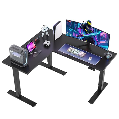 Image of SANODESK 63 inch Reversible L-Shaped Electric Standing Corner Computer Desk