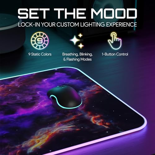 Gerlos RGB Large Gaming Mouse Pad