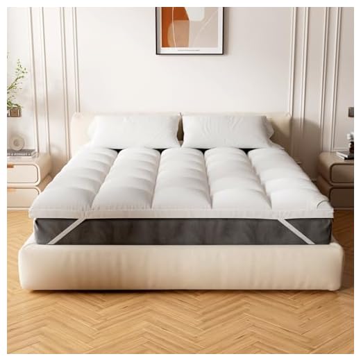 Plush Extra Thick Mattress Topper Queen for Softening Firm Mattress, Breathable Cooling Mattress Pillow Top Bed Topper for Back Pain & Sleep Comfort, Overfilled Mattress Pad, Fit to 6”-22” Mattress