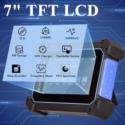 Image of Hantek Tablet Oscilloscope 110MHz Bandwidth 250MSa /S 8M Storage Depth with 7 inch Touch Screen(TO1112 /110MHz+2CH)