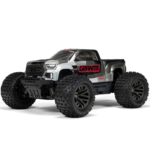 ARRMA RC Truck 1/10 Granite 4X4 223S BLX BRUSHLESS Monster Truck RTR with DSC, Gun Metal, ARA4302V4T3