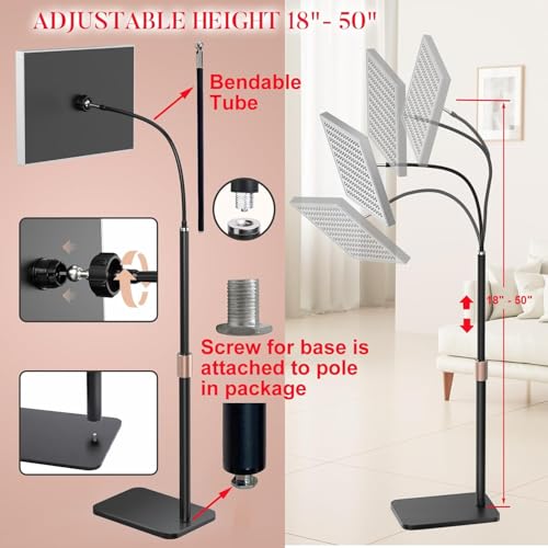 Image of Bequest Red Light Therapy for Body,Infrared Panel with Stand, Deed Light and Near Infrared LED Lamp Full Body Therapy Device at Home for Face.