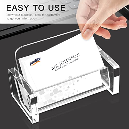 image for Padike Acrylic Business Card Holder Clear Business Card Stand,Premium 