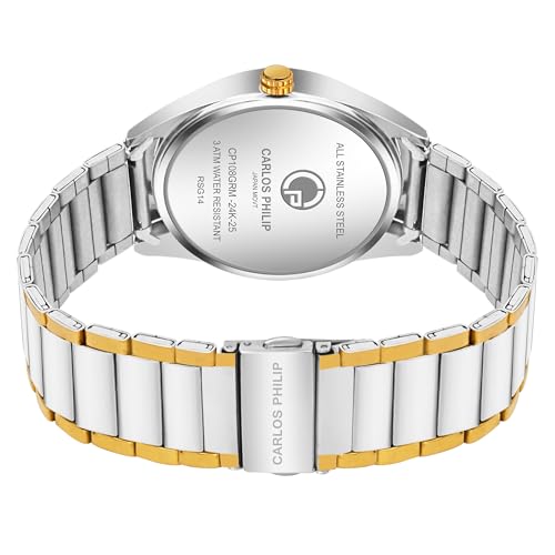 Image of Carlos Philip Axis Series Luxury Analog Watch for Men | Stainless Steel Strap | Japanese Miyota Movement | Stylish Water-Resistant Classic Timepiece