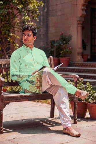 Image of Trustous Men's Pure Cotton Kurta Dhoti Set | Traditional Ethnic Wear for Festive, Wedding & Puja Occasion