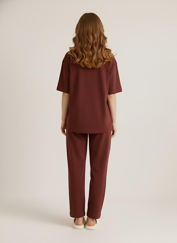 Image of My Swag Women Night Suit Cotton | Stylish Printed T-Shirt Pajama Set | Comfortable Sleepwear, Lounge Wear & Daily Home Wear | Plus Size