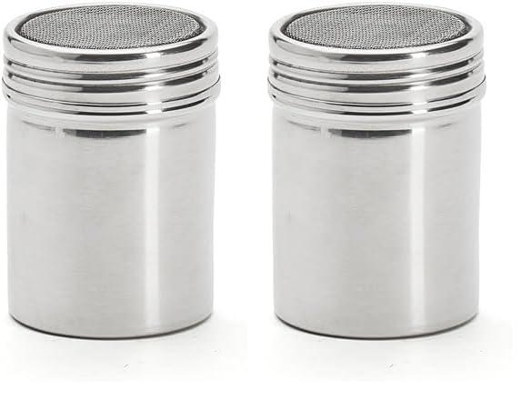 Saupoudreuse en inox à toile métallique pour un décor net