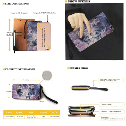 ladies Underarm Purse and Wallet Set of 2, Leather Shoulder Purse Crescent Bags Hobo Tote with Wristlet Wallet2