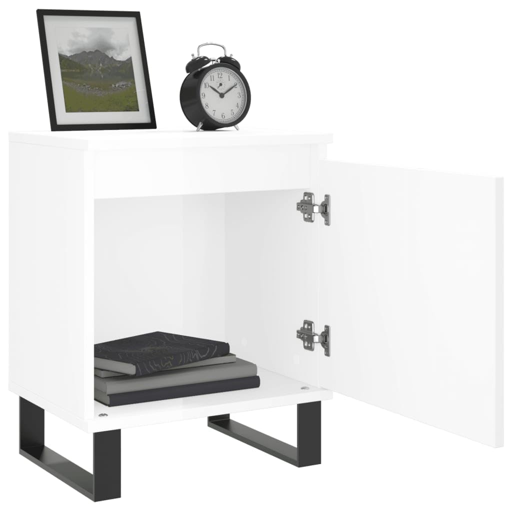 Zeitloser Nachttisch aus Holzwerkstoff mit Staufach und robuster Tischplatte für Wohnzimmer und Schlafzimmer, feuchtigkeitsbeständig und stabil