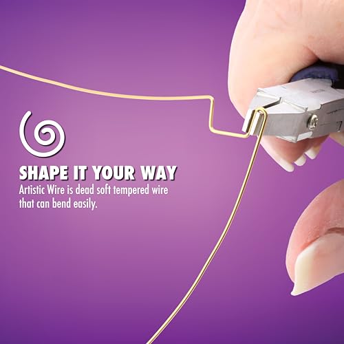 Artistic Wire 14 Gauge Wire, Tarn Resist Brass, 10-Feet