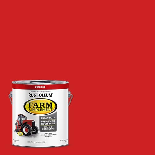 Image of Rust-Oleum 280177 Farm & Implement Enamel Paint, Gallon, Ford Red