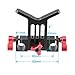 CAMVATE Lens Support 15mm Rod Clamp Rail Block for DSLR Rig Rod Support Rail System（RED - 1107