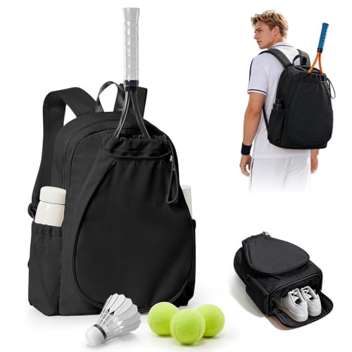 Mochila de tenis impermeable con compartimento para raquetas de pádel