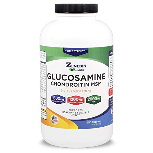 Glucosamine Chondroitin MSM 450 Capsules (90 Day Supply) + Free Joint