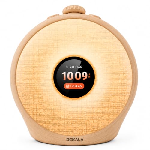 Image of Dekala Sunrise Alarm Clock for Heavy Sleepers with Pulse Wake, Sunset Sound Machine with Breathing Ambient Light, Loud Alarm for Bedrooms, Wake Up Light, Digital Color Display & 7 Themes, No App