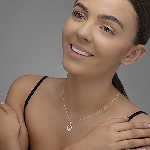 Aeon Jewellery Silver Claddagh Necklace - 925 Sterling Silver & Emerald Green Cubic Zirconia Pendant | Adjustable 16-18 Inch Chain | Irish Celtic Jewellery Gifts for Women | Polishing Cloth Included