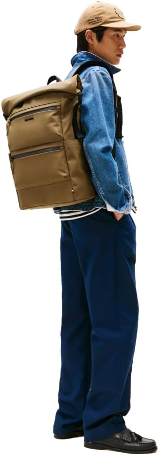 Tommy Hilfiger Mens Rolltop Backpack, Midwestern