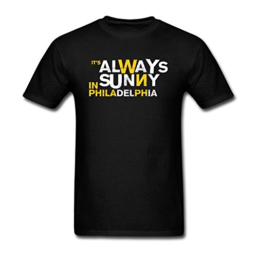 Kittyer Men s It s Always Sunny in Philadelphia Design Cotton T Shirt S Black