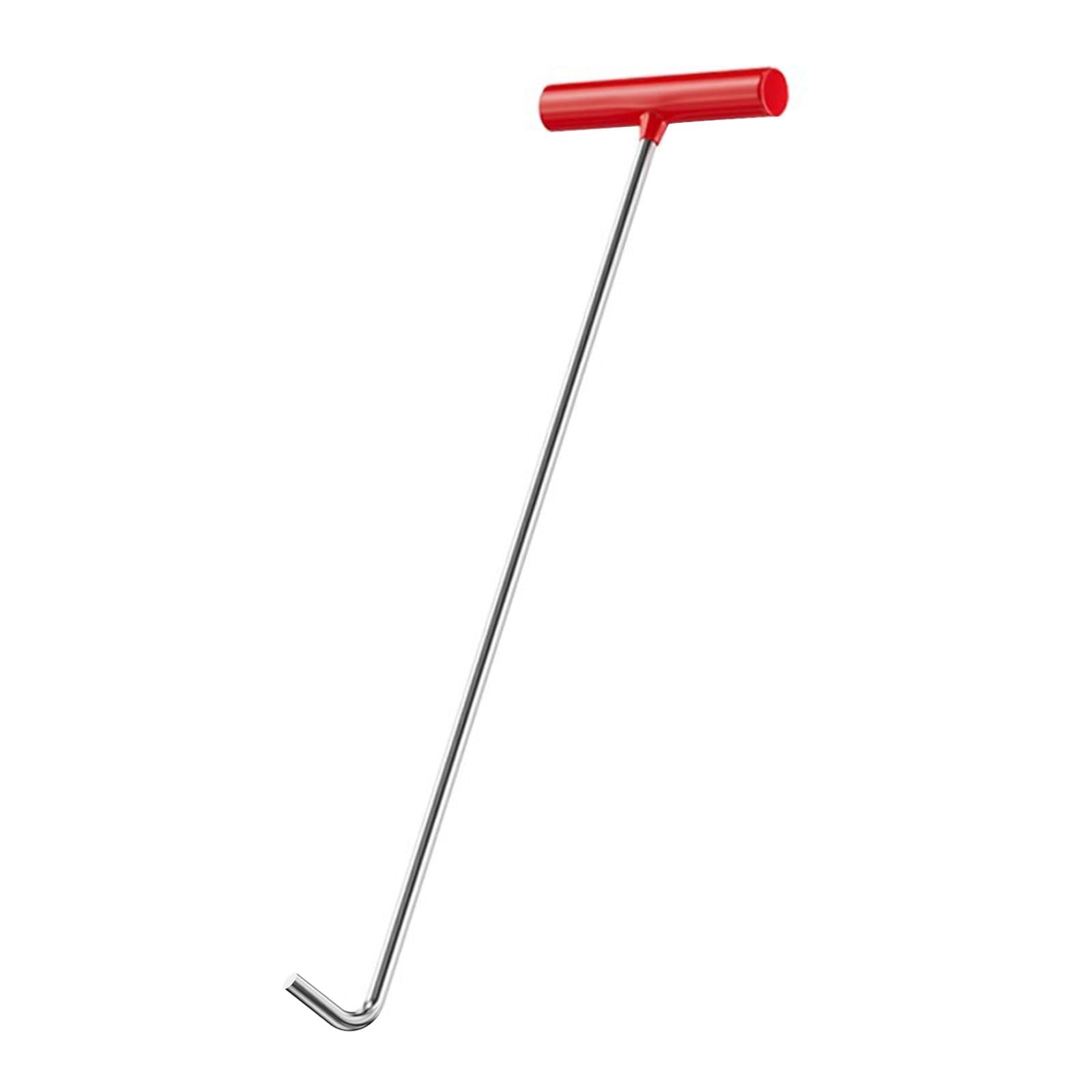Pxzh Industrial Strength 8Mm Manhole Hook With Nonslip Grip Ideal For Contractors And Home Use Opening Heavy Drain Covers Manhole Cover Puller