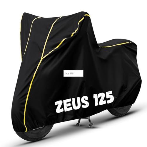 Image of Bike Cover for Zeus 125 100% Waterproof, Dustproof & Scratch Resistant| Fully Bottom Elastic UV Resistant Heavy Duty Body Cover | All Weather Outdoor Use