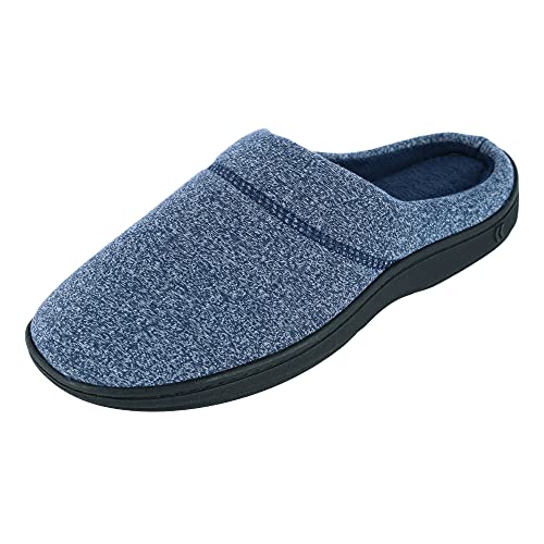 Pantoufles Isotoner Ethan homme en tricot de sport gris confortable