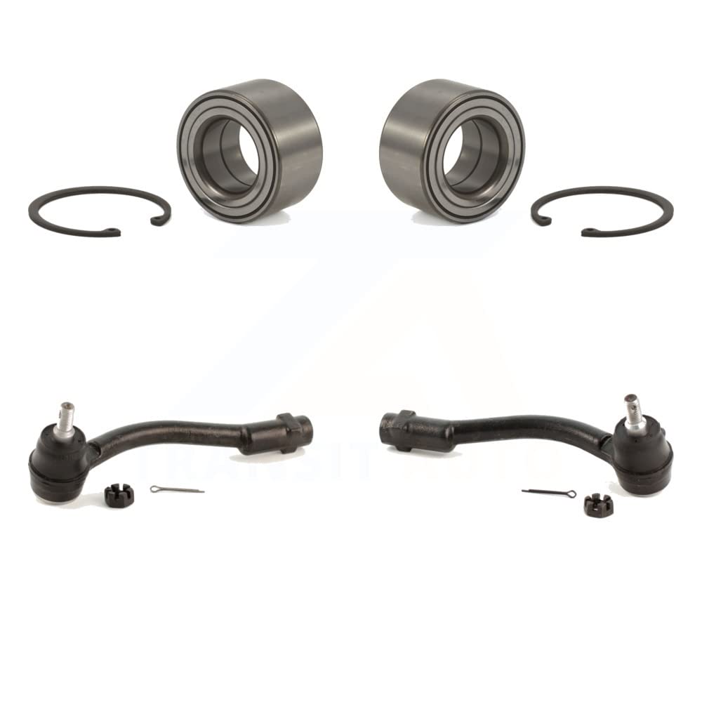 Front Wheel Bearing And Tie Rod End Kit Replacement For 2006-2011 Kia Rio Rio5 - Left Right Side (Driver Passenger) K7T-100092