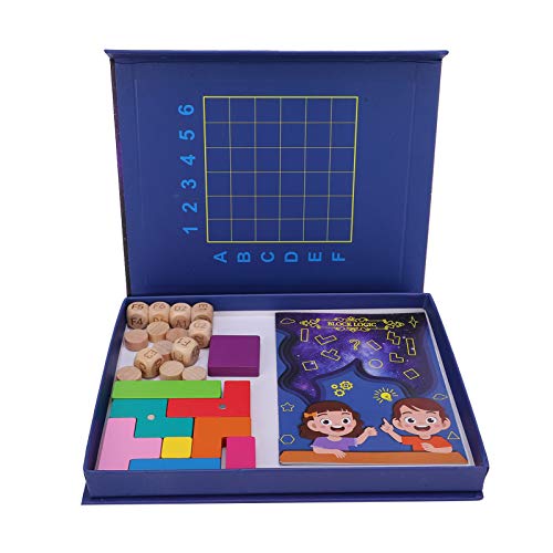Jeu de blocs logiques, casse-tête assorti robuste et de couleur vive, pour la maison de l'enfant Cover
