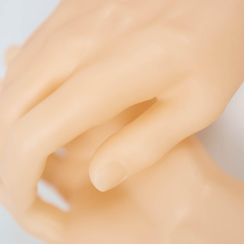 2 sztuki model ręczny wielokrotnego użytku manicure ćwiczenia ręce lewej i prawej ręki mężczyźni kobiety symulacja model dłoni rekwizyty do stojaka wystawowego centrum handlowego, kolor skóry