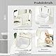 Hybodies Bedside Commode, Portable Toilet for Adults, Commode Chair for Toilet with Arms, Height Adjustable, 2 Toilets and Induction Night Light, Potty Chair for Elderly and Disabled