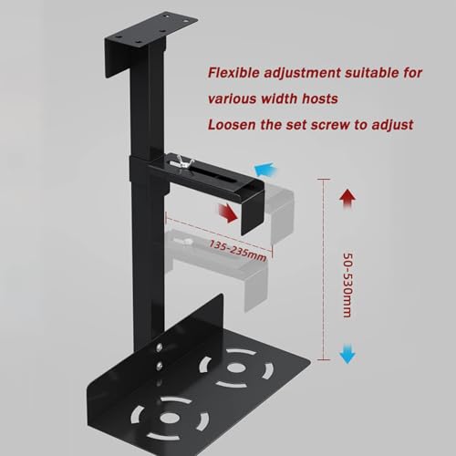 Support PC sous bureau réglable et orientable à 360 degrés pour optimiser l'espace de travail - 5