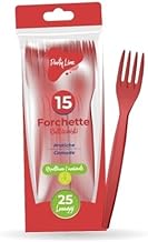 Reusable Plastic Forks Red - Pack of 15 Forks