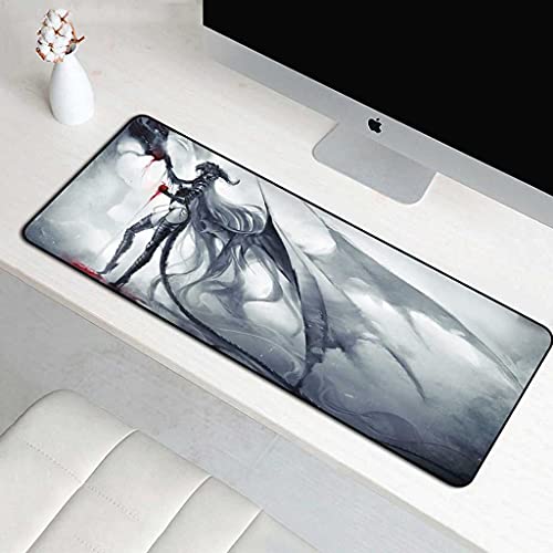 Tapis de souris gamer xxl étendu grand tapis de jeu anime gris
