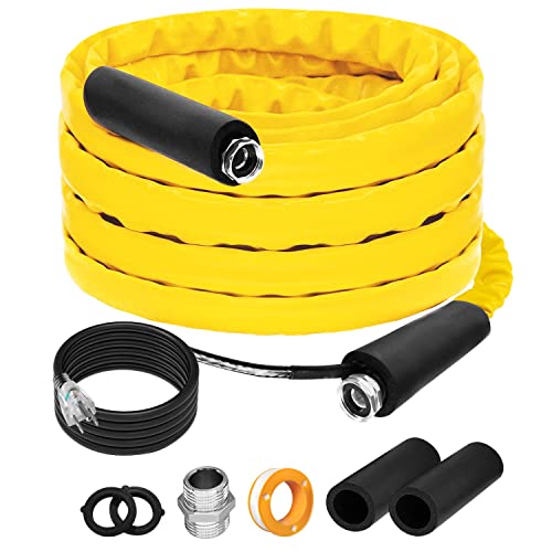 CircleRiver 25FT Heated Drinking Water Hose for RV -40℉ Antifreeze Water Hose 5/8