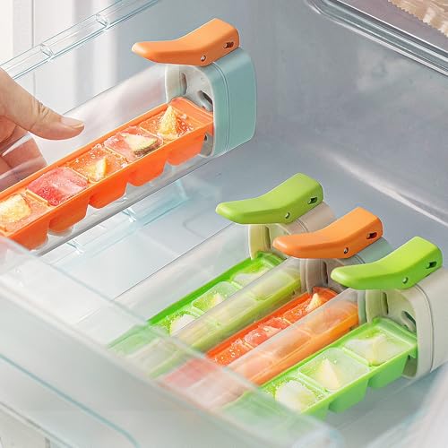 Molde para cubitos de hielo con prensa de una mano, 6 celdas miniatura 6
