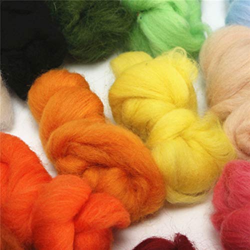 Ifundom Wool Roving, 36 Colors Needle Felting Wool, Fibre Wool Yarn Roving, Needle Felting Hand Spinning For Diy Craft Materials #TOP7