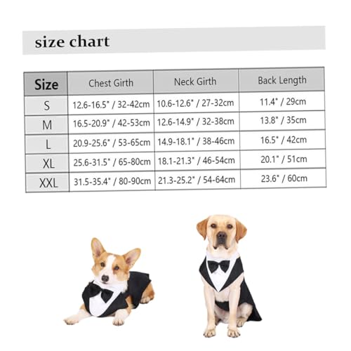 Traje formal tipo esmoquin para perro tamaño M miniatura 6