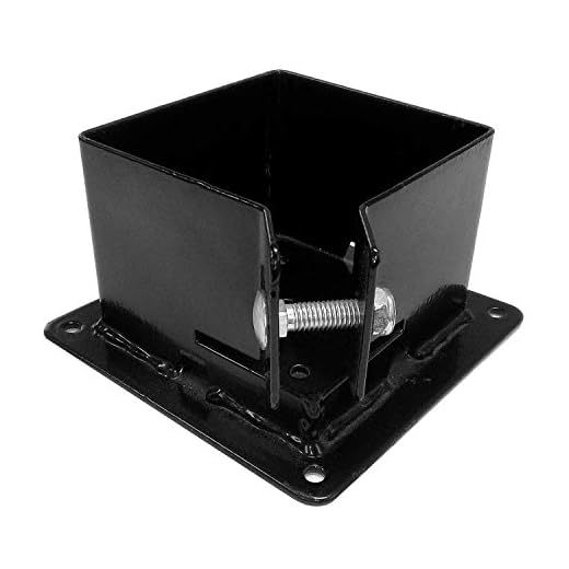 Pylex 13062 Fix Base 44 Post Anchor Bracket Black - 10 Pack