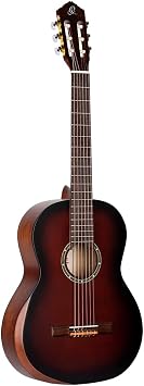 Ortega Guitars 6 String Student Series Pro w/Arm Rest Solid Top Nylon Classical Guitar, Right R55DLX-BFT