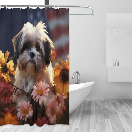 Rideau de douche Shih Tzu : la solution étanche anti-projections - 3