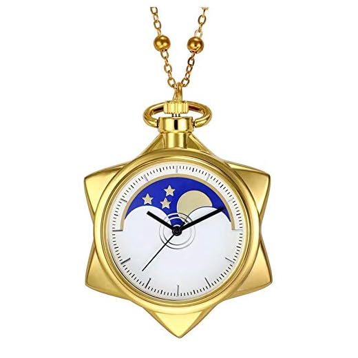BOSHIYA Sailor Moon Star - Reloj de bolsillo de cuarzo para mujer y niñas