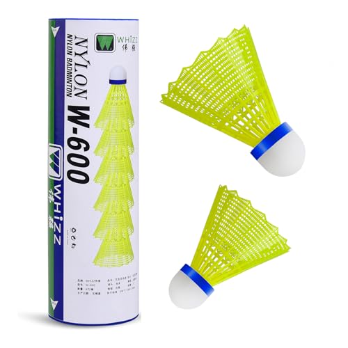 Image of WHiZZ Durable Nylon Badminton Plastic Shuttlecocks for Beginner & Recreational Game