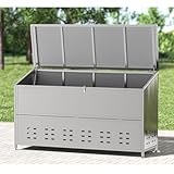 ゴミ箱 ステンレス 保管箱 屋外 ゴミステション 大容量 カラス除け 猫 小動物 ゴミ荒らし防止 高強度 ごみ収集 大型 ごみ収集ボックス 庭用 ふた付き アジャスター