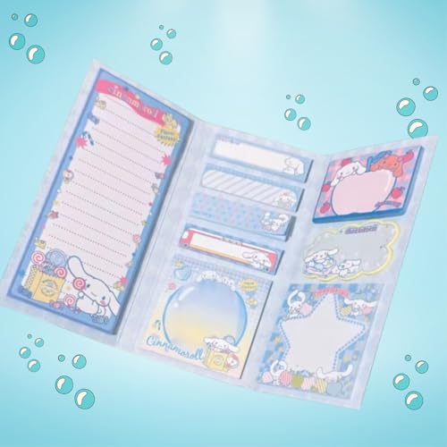 Bloco de notas adesivo Decorado Kawaii com proteção para guardar - Excelente material escolar para v