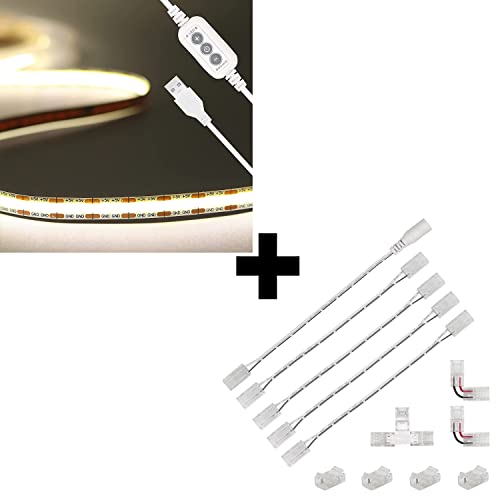 Tira LED PAUTIX 5V USB 2m 4000K Luz Blanca Natural miniatura 1