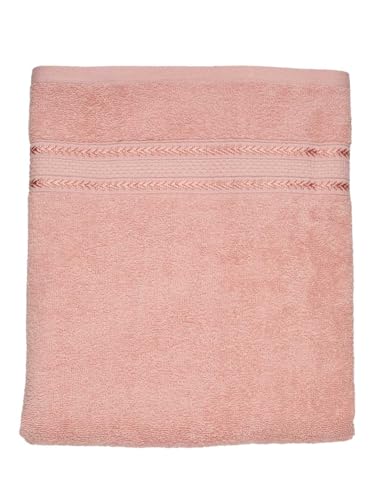 Image of RAMRAJ COTTON Premium Soft and Absorbent | Terry Bath Towel | Size : 75 cm *150 cm - Coral